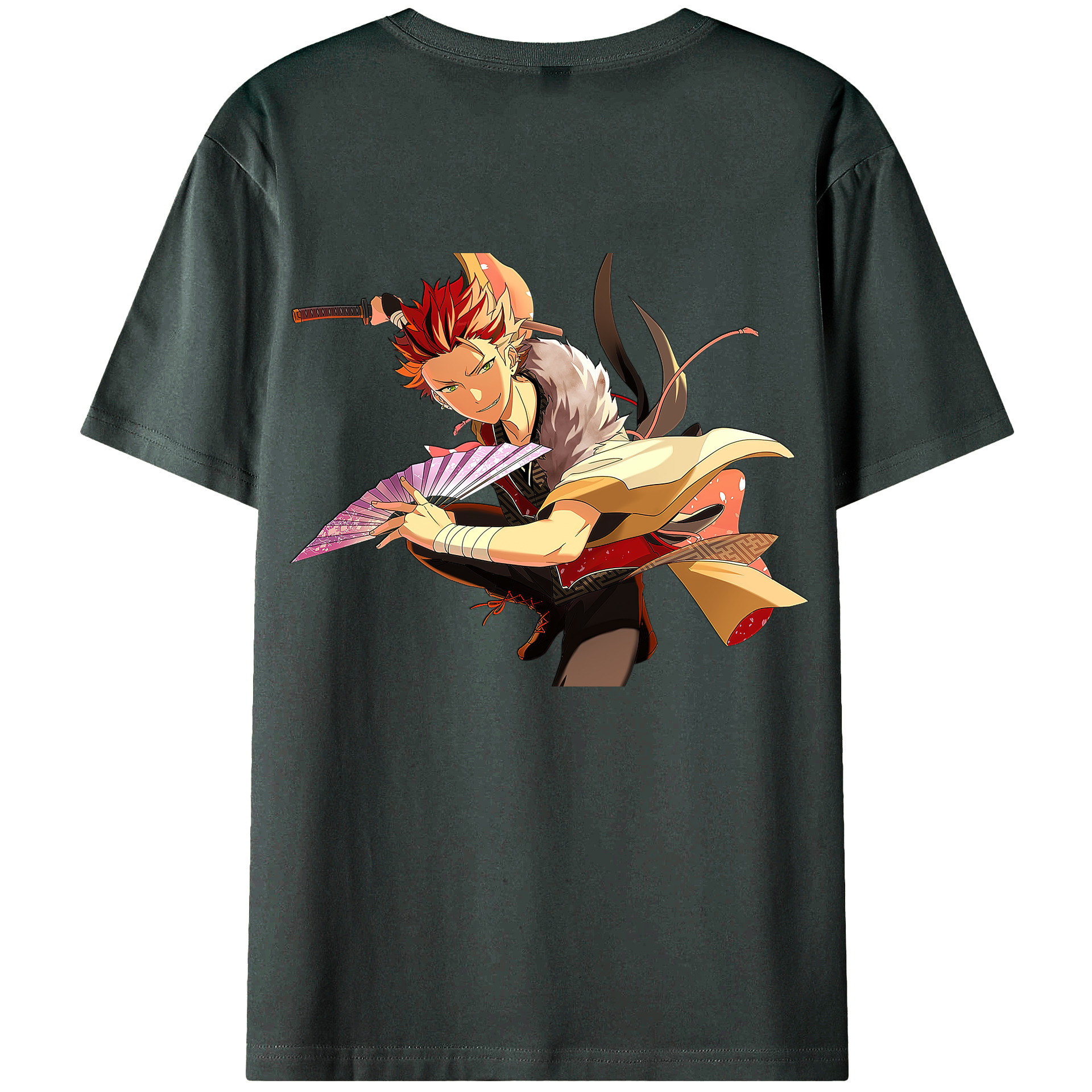 （画像用） あんさんぶるスターズ! Ensemble Stars 綿100％ メンズ半袖Tシャツ（バックプリント） 通気性